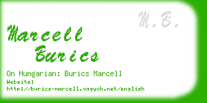 marcell burics business card